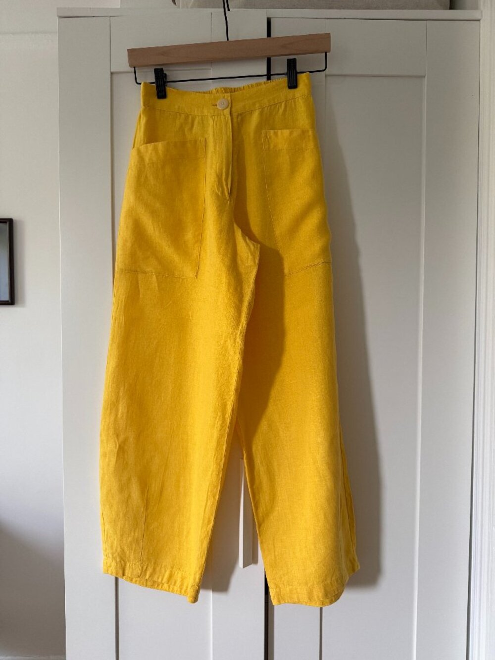 Ilana Kohn Wide Leg Chibi Linen Pants in XS (Butter/Yellow)